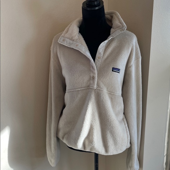 Patagonia cream pullover large - Picture 3 of 9